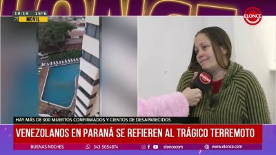 Venezolanos en Paran&aacute; se refieren al tr&aacute;gico terremoto